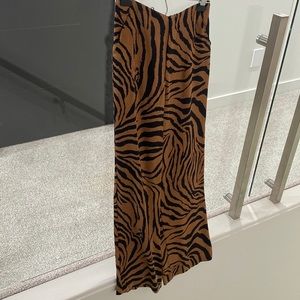 Zara Zebra wide leg pant